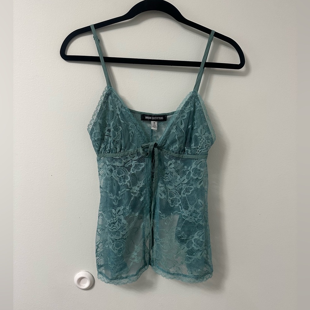 Urban Outfitters Teal Lace Camisole